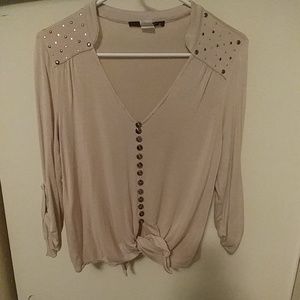 🔥 🔥 Cute button tie front blouse shirt juniors